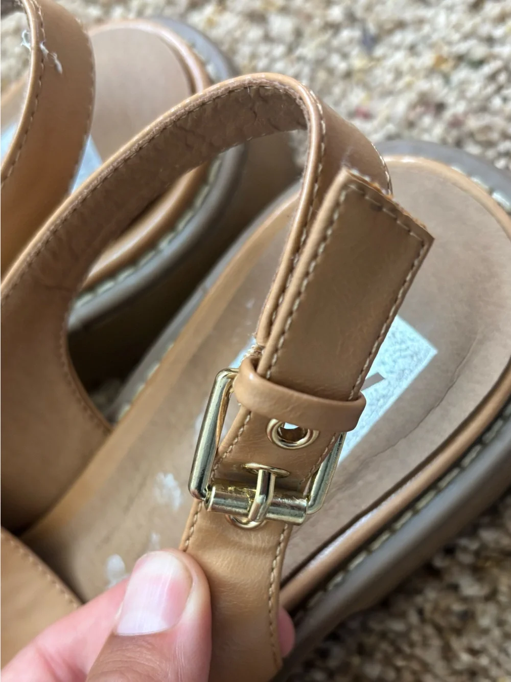 Women's Tan Slingback Loafers - Picture 5 of 7